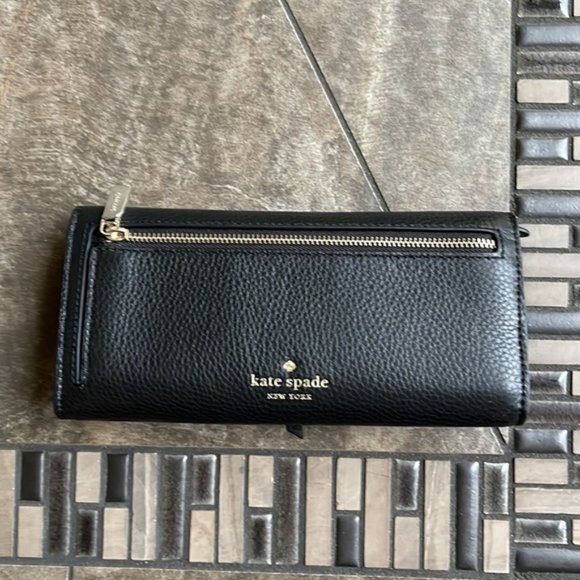Kate Spade Marti Large Slim Flap Wallet Black - Picture 5 of 15